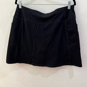 Black Mini Skort Skirt with built in shorts